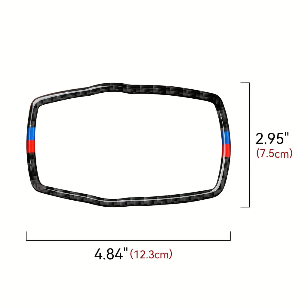 Car Center Console Multimedia Trim Frame Carbon Fiber Sticke