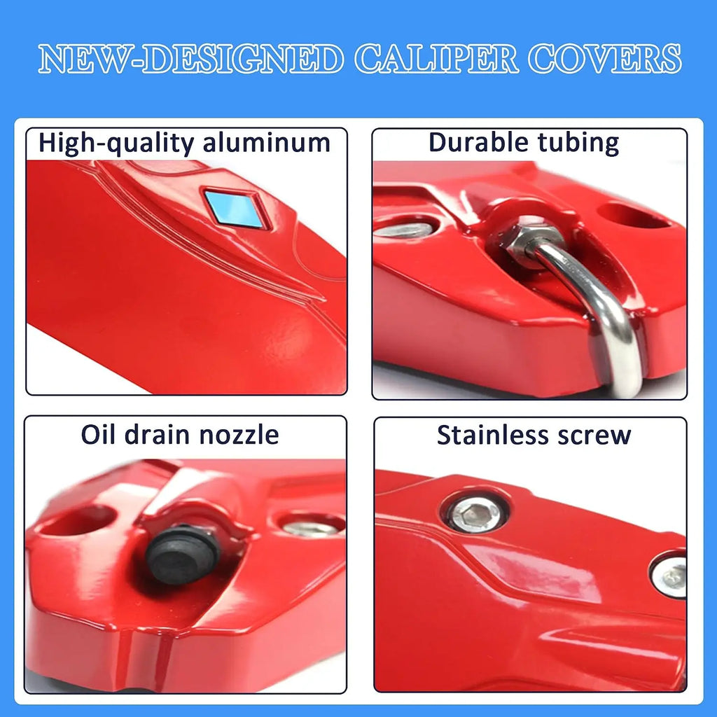 4pcs Brake Caliper Covers for Tesla Model 3 2017 2018 2019 2