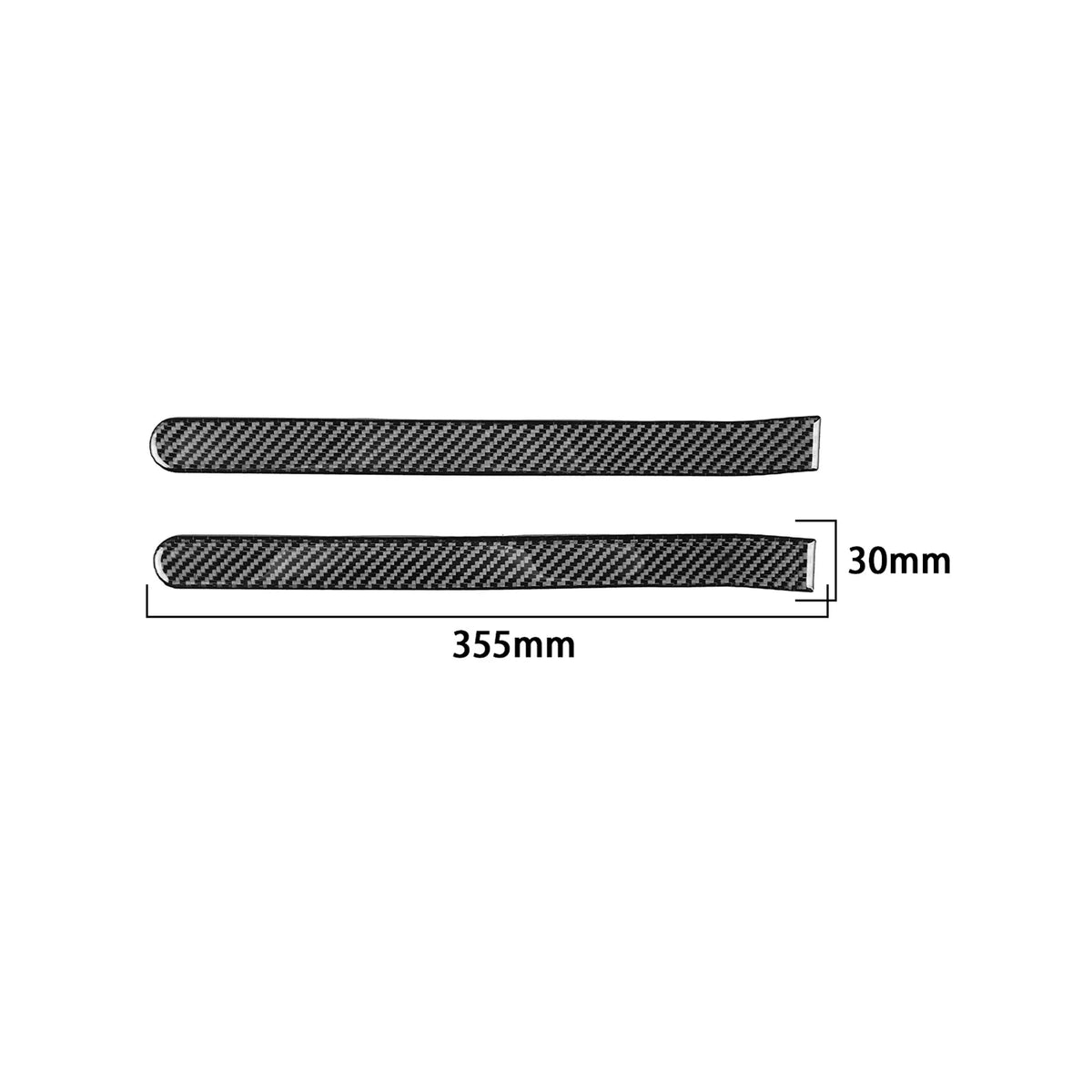 2Pcs Glossy Black Car Rear Tail Lamp Side Brake Light Cover 