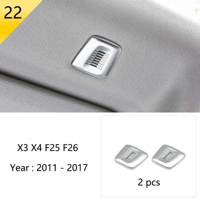 Accessories for BMW X3 X4 F25 F26 Car Inner Gearshift Air Conditioning CD Panel Door Armrest Cover Trim Decorative Car Stickers