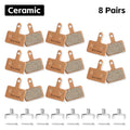WEST BIKING Resin Ceramic Bike Brake Pads For Shimano Mt200 M515 C501 C601 1/2/4/6/8 Pair Wear-resistant Road Bicycle Brake Pads