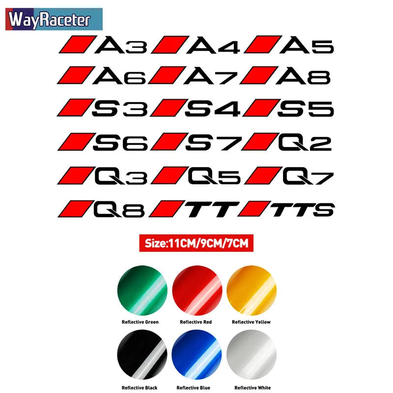 6 Pcs Top Vinyl Decal High Temperature Car Brake Caliper Sti