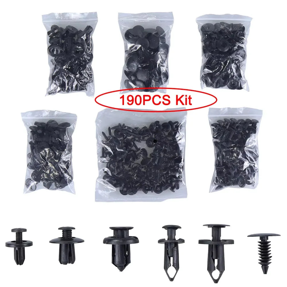 Car Fixing Clip 6 Size Fastener Car Plastic Clip Kit Body Bumper Rivet Door Trim Panel Retainer Car Interior Clips