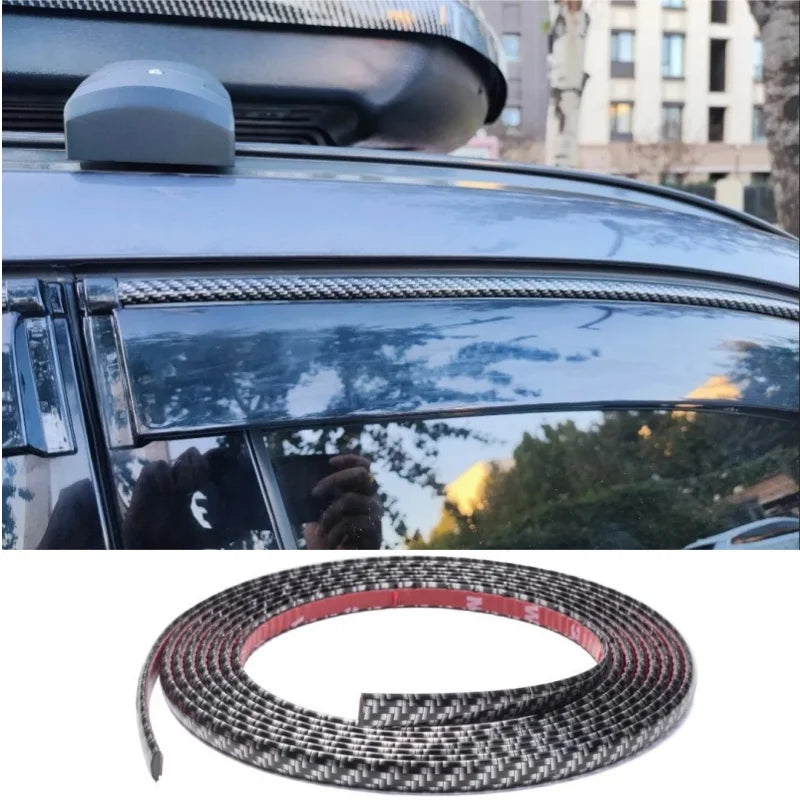 Car Stickers Carbon Fiber Auto Window Edge Protection Trim M