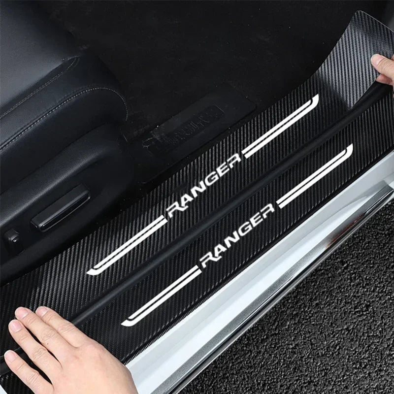 Car Door Sill Sticker Threshold Trim Decals Protective Strip