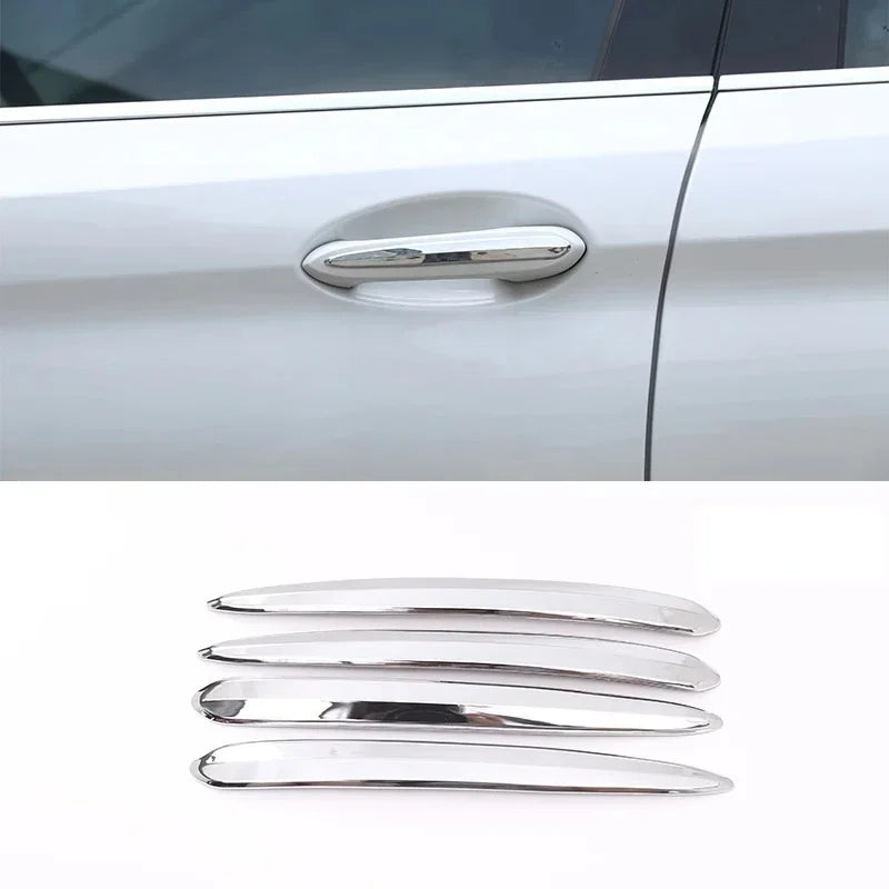 4Pcs/set ABS Car Door Handle Molding Cover Trim Carbon Fiber
