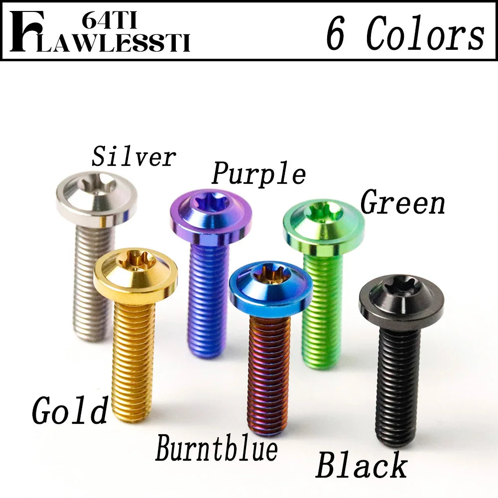 FLAWLESSTI Gr5 Titanium Bolt Windshield Mirror Bar End Front
