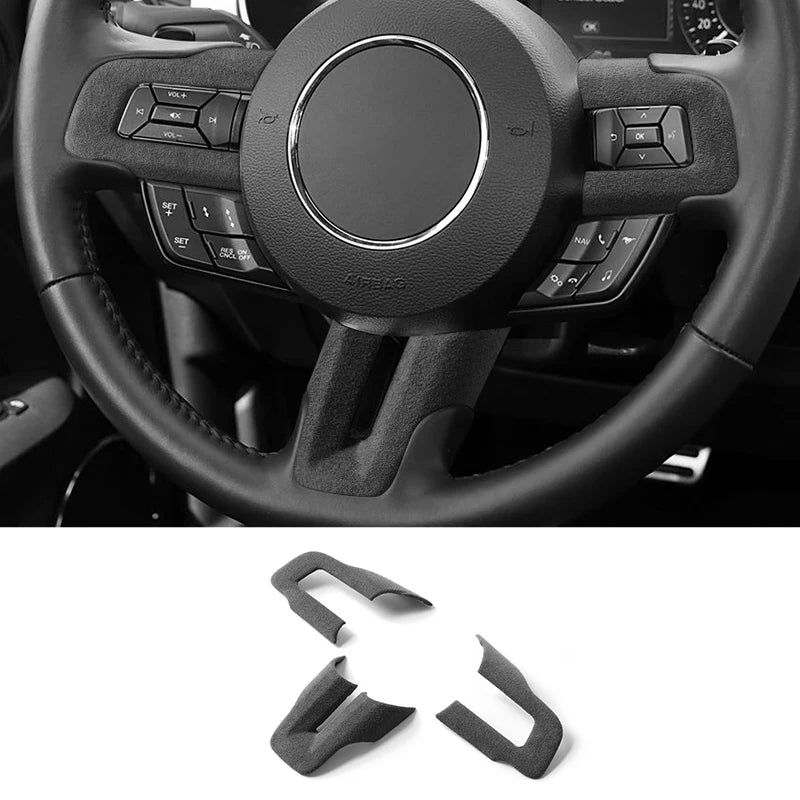 Made of Alcantara For Mustang Steering Wheel Panel Decorativ