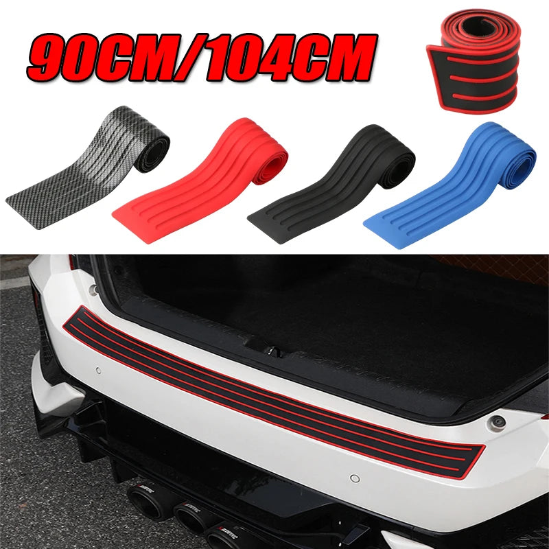 Universal Carbon Fiber Car Trunk Door Guard Strips Sill Plat