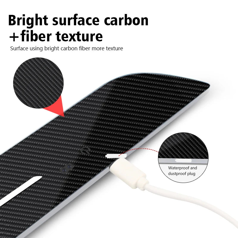 Customized Carbon fiber Car Logo Door Illuminated Sill Light