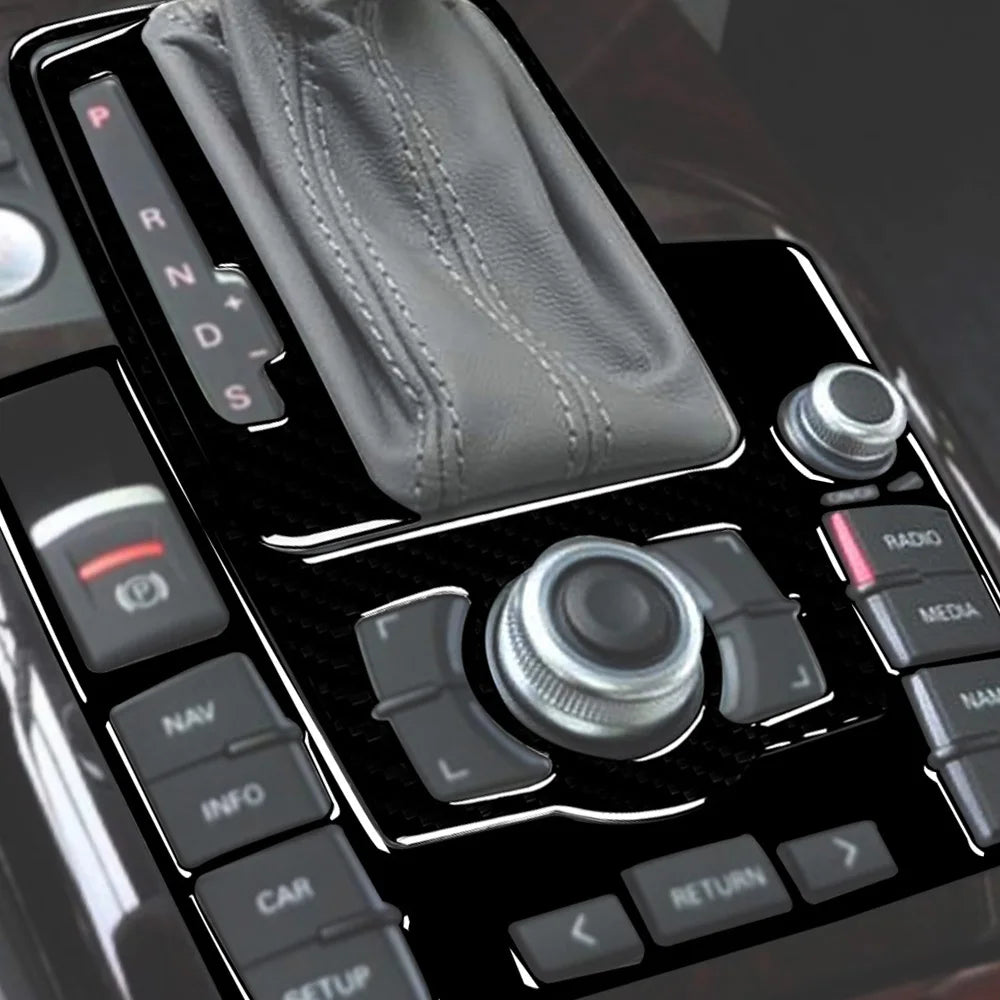 For Audi A6 S6 C6 2005-2011 Piano Black Centre Gear Shift tr