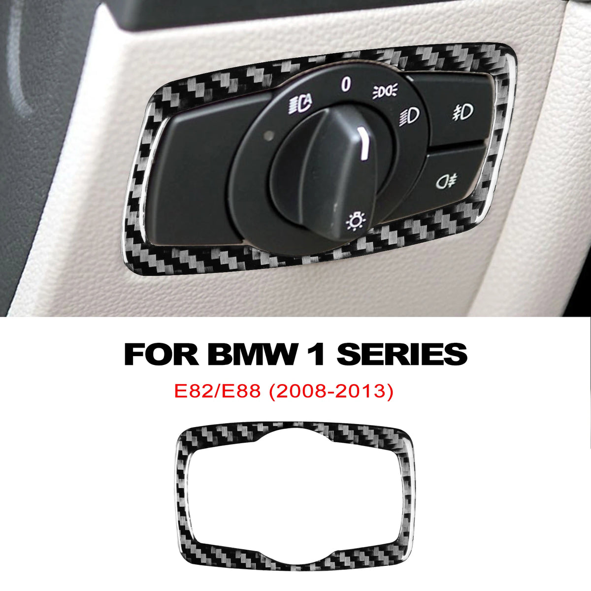 For BMW 1 Series E81 E82 E87 E88 2008-2013 Carbon Fiber Head
