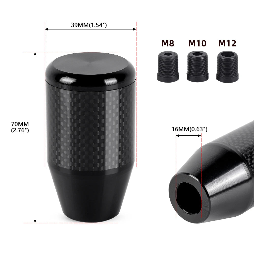 RASTP-Universal Carbon Pattern Aluminum Alloy Shift Knob Car
