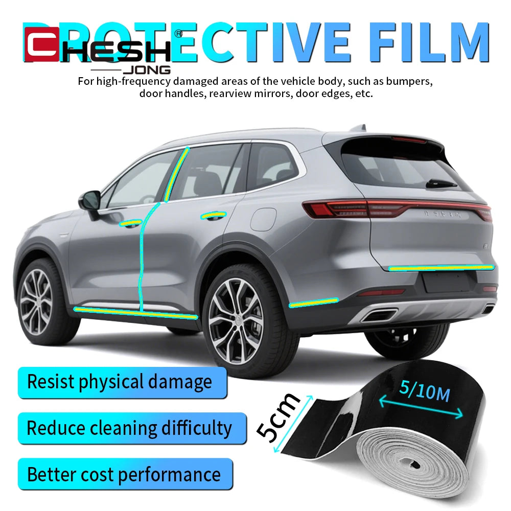 Car Nano Carbon Fiber Stickers Anti-Scratch Waterproof Prote