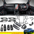 Carbon Fiber Look Car Interior Cover Trim Panel Decoration F