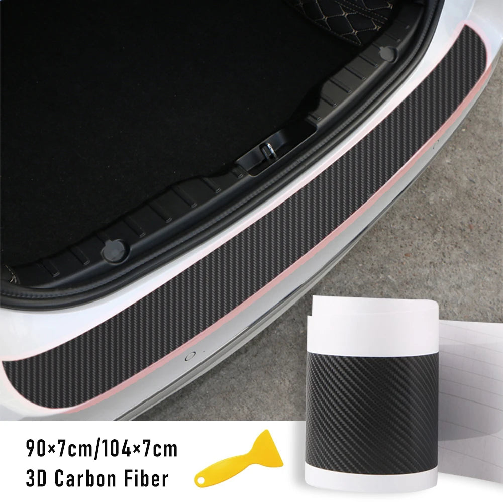 Universal Rear Trunk Guard Plate Sticker Car Rear Bumper Tri