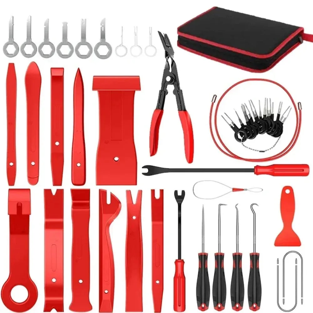Car Interior Trim Removal Tool Kit Auto Plastic Clips Puller Set for DIY Panel Disassembly Dashboard Door Repair
