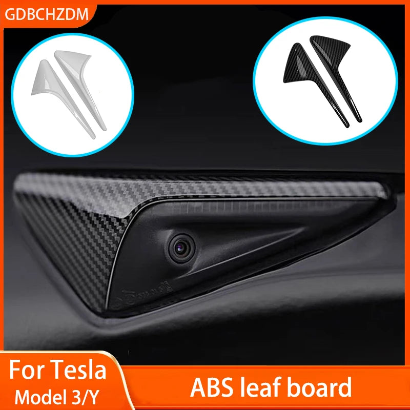 For Tesla Model 3/Y Side Camera Protection Cover Carbon Fibe