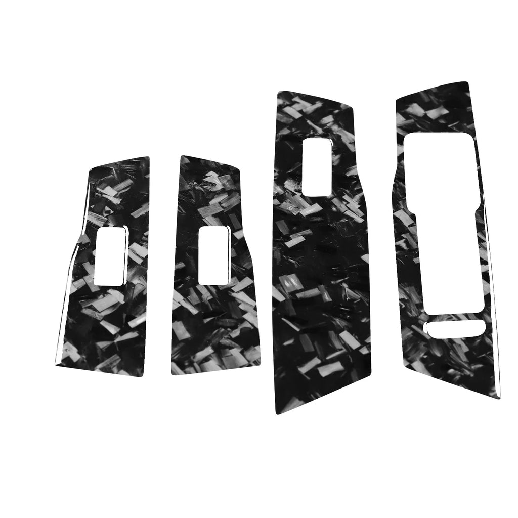 For VolkSwagen VW POLO 2019-2025 Carbon Fiber Window Lifting Gear Shift Console CD AC Trim Car Interior Accessories Sticker