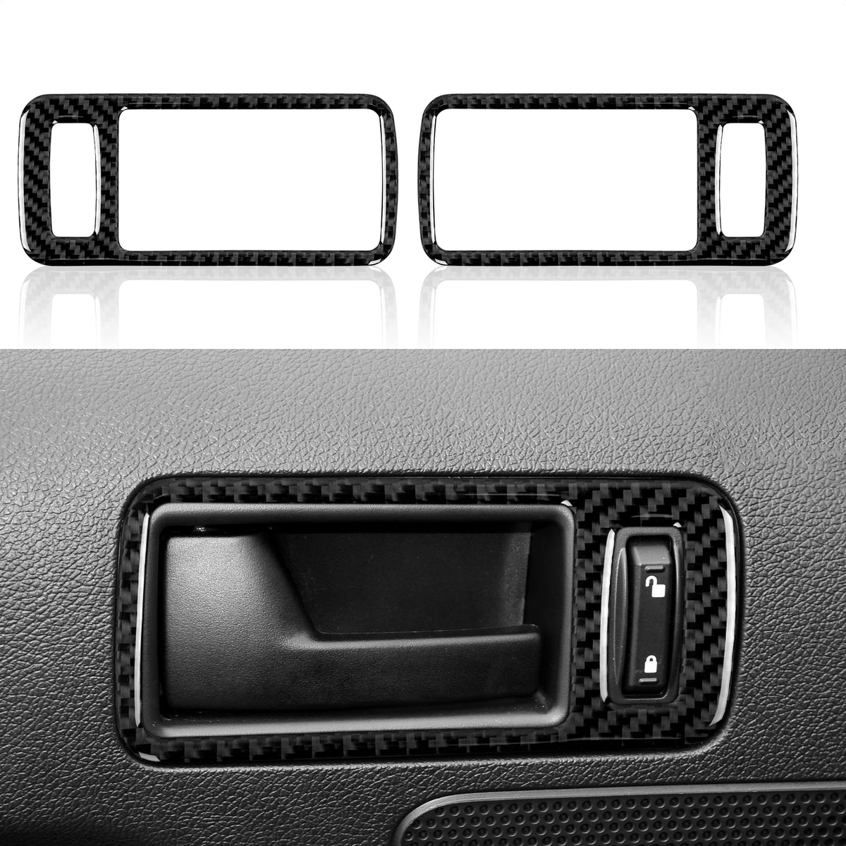 For Ford Mustang GT Shelby (2005-2009) Steering Wheel Panel Carbon Fiber Trim Sticker Car Center Console Gear Shift Cover Set