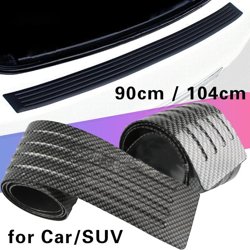 Carbon Fiber Universal Car Trunk Door Guard Strips Sill Plat