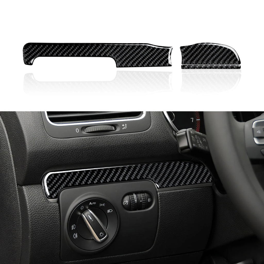 Car Center Console Gear Shift Panel For Volkswagen Golf VI MK6 GTI R Plus (2010-2014) Carbon Fiber Interior Sticker Trim Set Kit