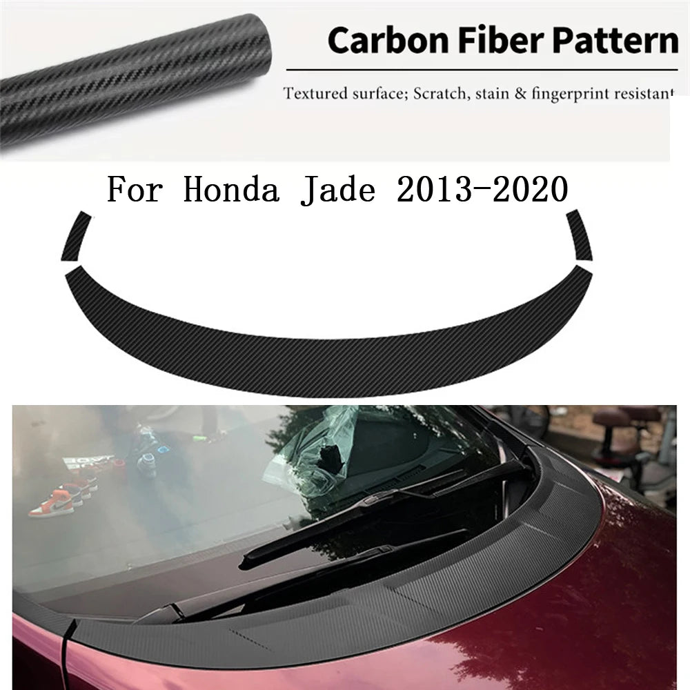 For Honda Fit Jazz GK5/Honda Jade 2014-2020 3D Black Hood Trim Stickers Car Exterior Protective Accessories