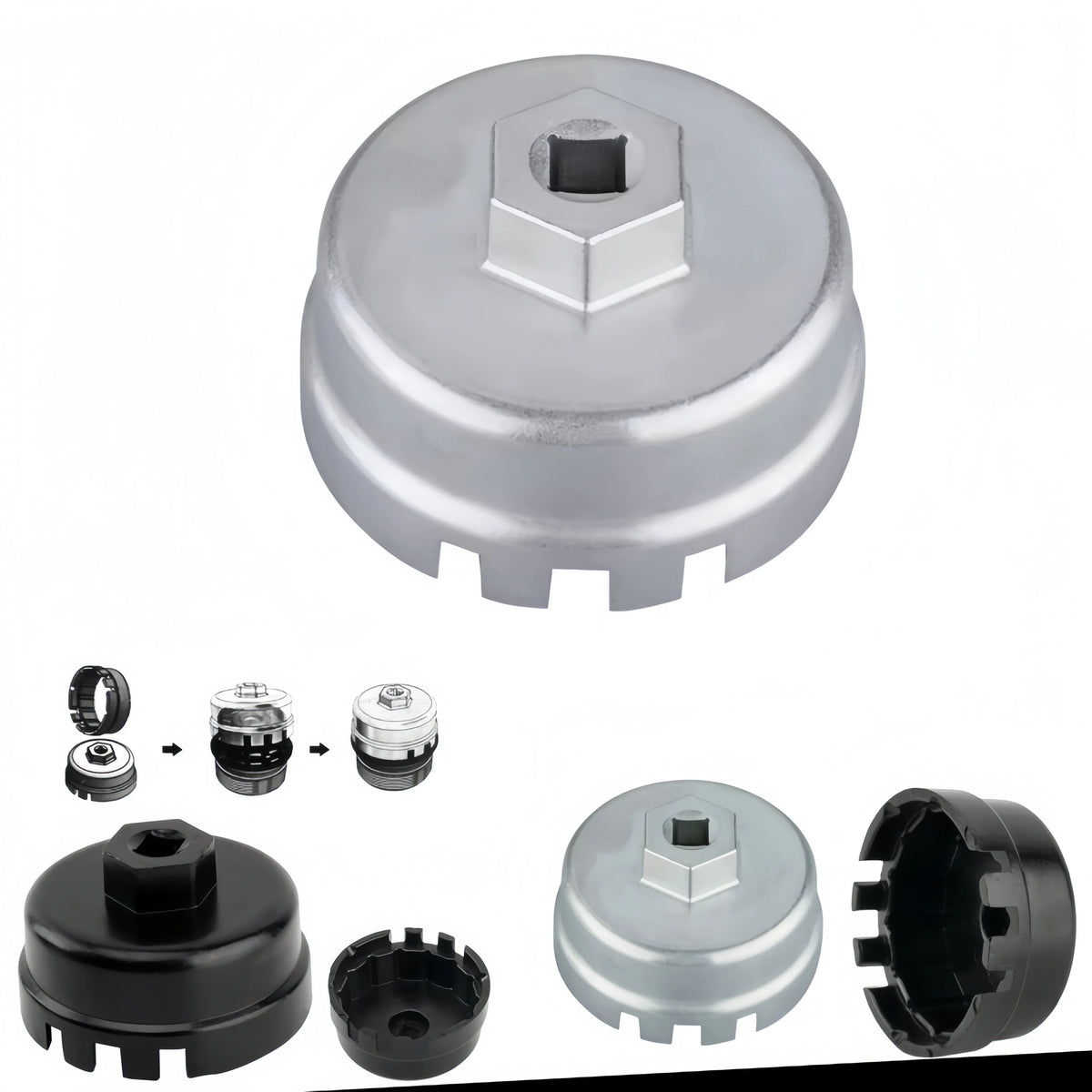 Professional Aluminum Oil Filter Wrench Cap Style Tool for T