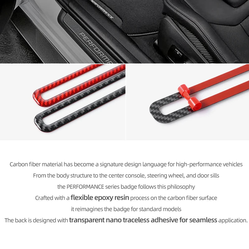 For Ford Mustang GT 2024 2025- Carbon Fiber Car Interior Doo