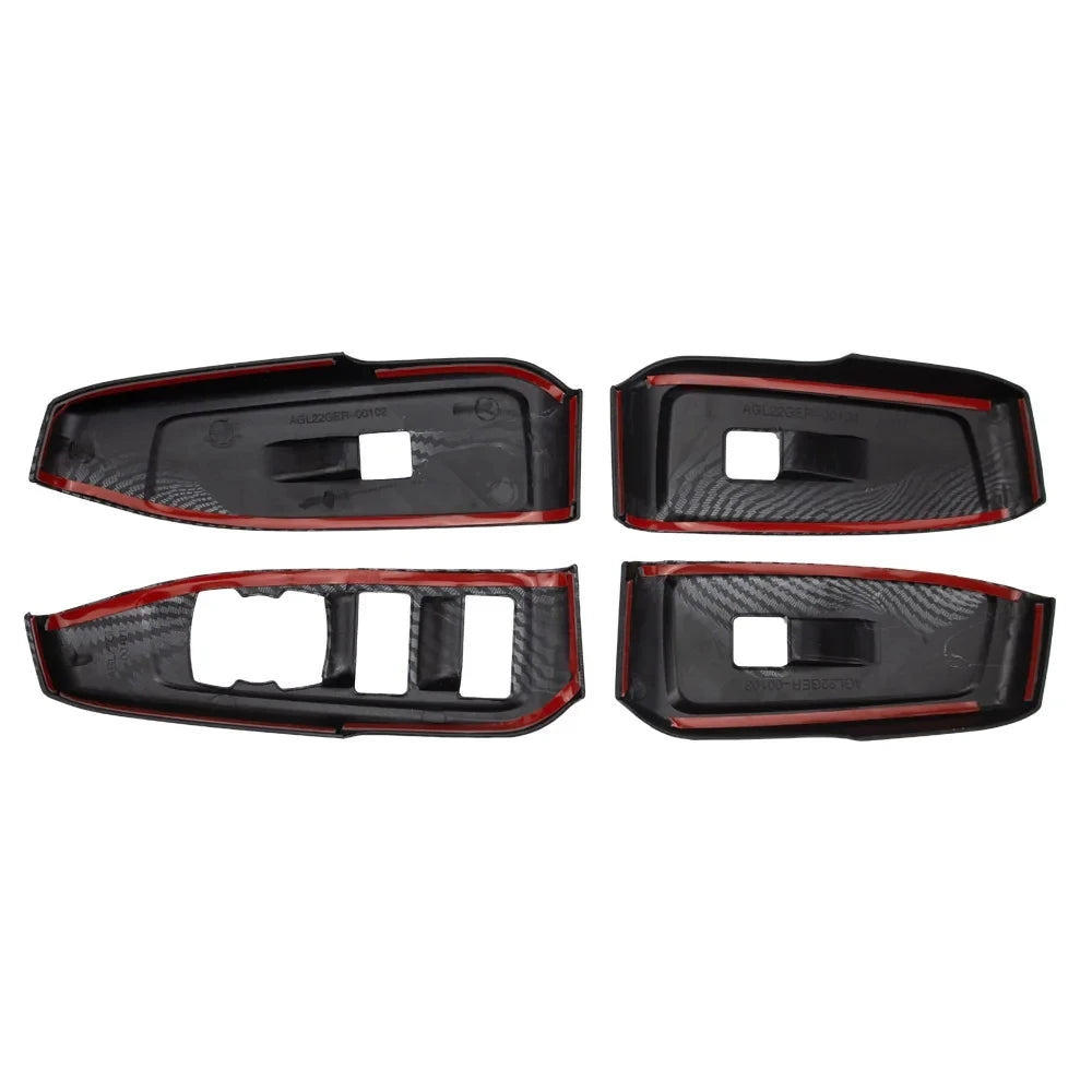 Carbon Fiber Look Car Interior Cover Trim Panel Decoration F