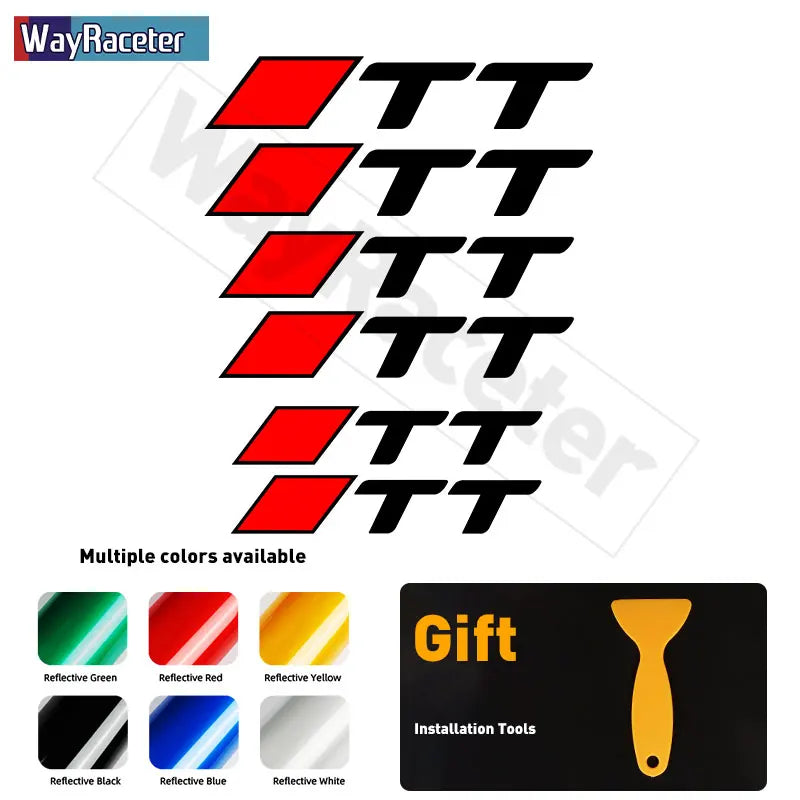 6 Pcs Top Vinyl Decal High Temperature Car Brake Caliper Stickers For Audi A3 S3 A4 S4 A5 S5 A6 S6 A7 S7 A8 Q2 Q3 Q5 Q7 Q8 TT