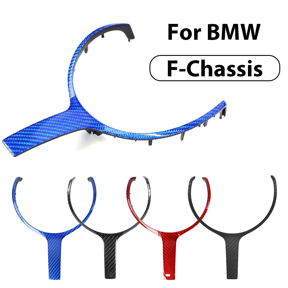 For BMW F Series Steering Wheel Carbon Fiber Trim Cover For 