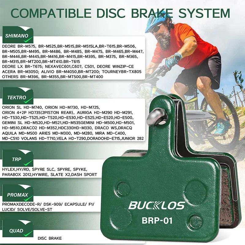 BUCKLOS MTB Ceramic Brake Pad Bicycle for Shimano B01S B03S 