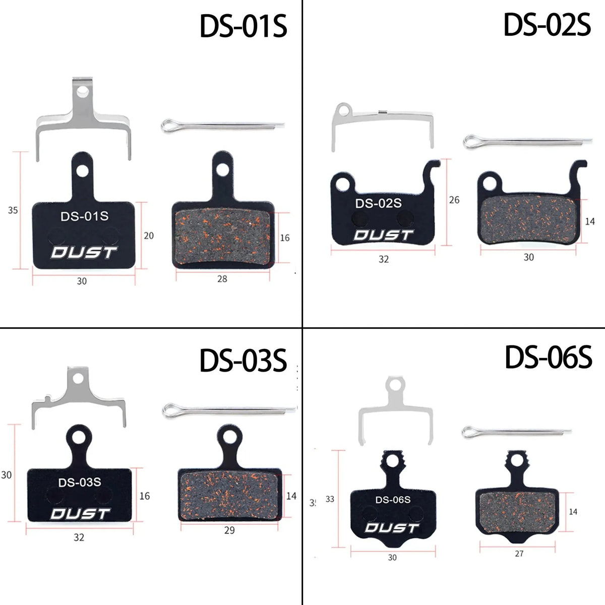 2 Pair (4pcs) MTB Bicycle Hydraulic Disc Ceramics Brake Pads