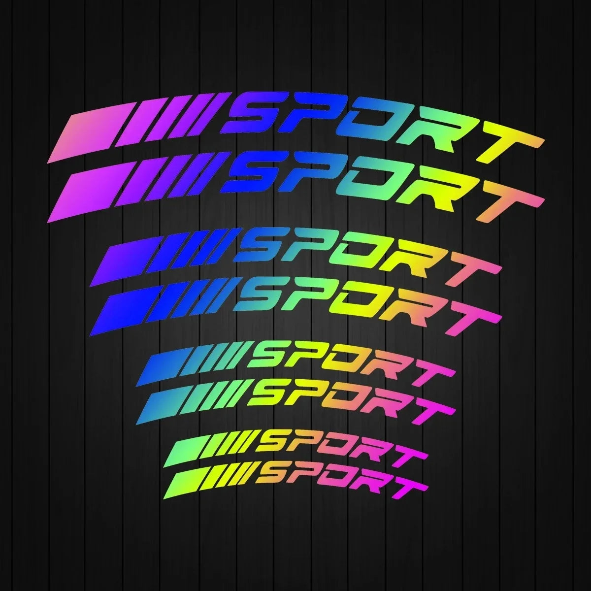 Sport Curve Brake Caliper Stickers Waterproof Reflective High Temperature Resistant Vinyl Decals Universal Car Wheel Hub Exterio