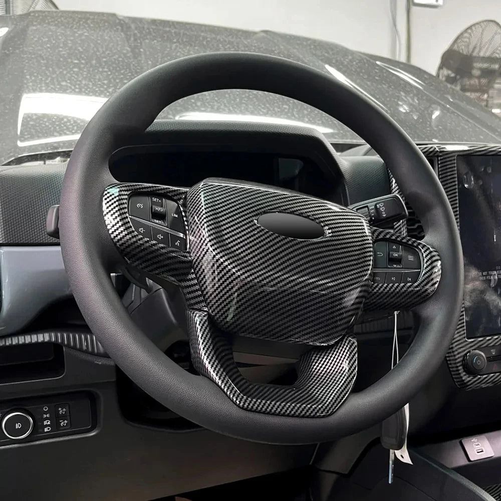 Carbon Fiber Look Car Interior Cover Trim Panel Decoration F