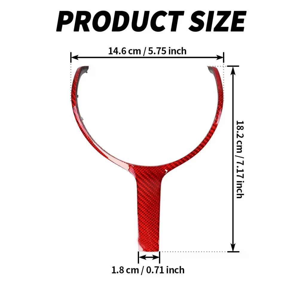 For BMW F Series Steering Wheel Carbon Fiber Trim Cover For 