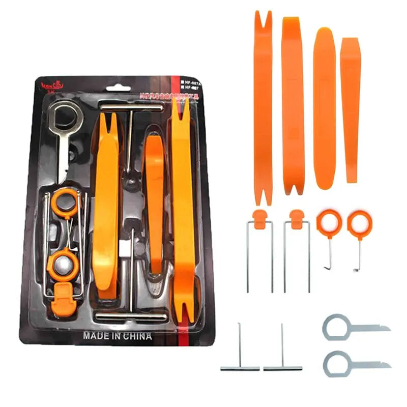 12 PCS Car Hand Tools Car Removal Kit DVD Stereo Conversion Kit Interior Plastic Trim Dashboard Removal Tool Repair Tool