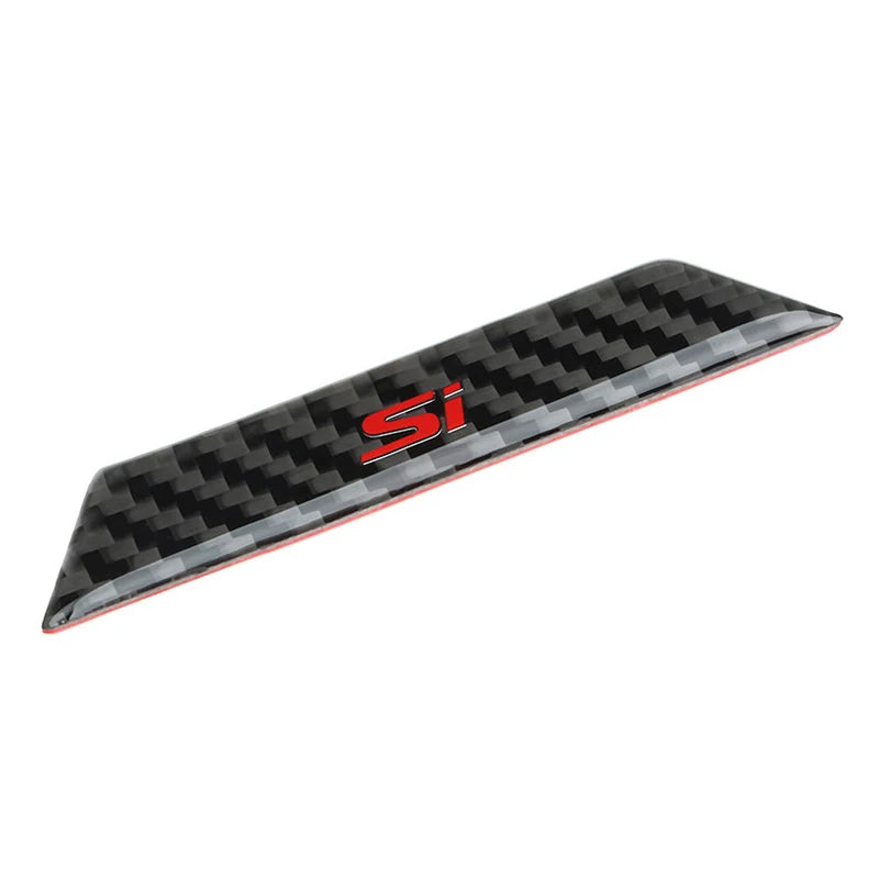Carbon Fiber Si Emblem Decal Car Storage Box Sticker Trim For Honda Civic 10th Gen 2020 2019 2018 2017 2016 Interior Accessories