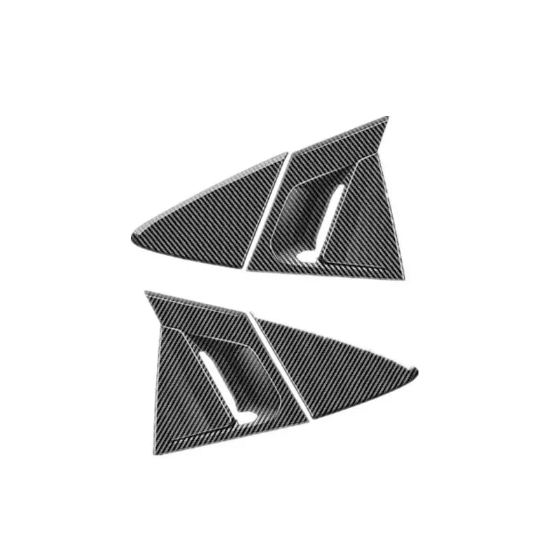 For Toyota Prius 60 Series 2023 2024 2025 Car Rear Louver Window Side Shutter Cover Trim Sticker Vent Scoop ABS Carbon Fiber