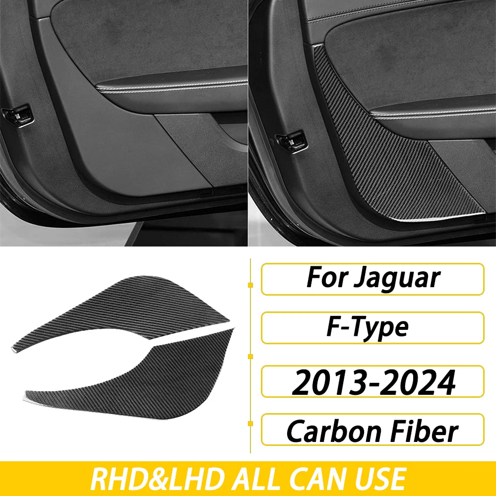 For Jaguar F-TYPE 2013-2024 Carbon Fiber Center Console Gear Shift Dashboard Air Vent Panel Trim Set Car Accessories Sticker