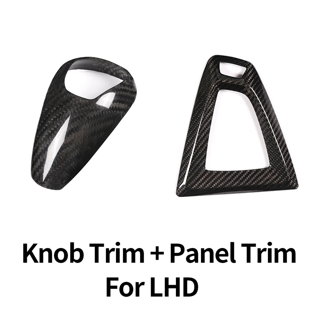 For BMW F80 F82 F87 M3 M4 M2 M5 F83 F85 X5M F86 X6M F13 Real Carbon Fiber Car Gear Shift Knob Cap Cover Sticker Panel Trim