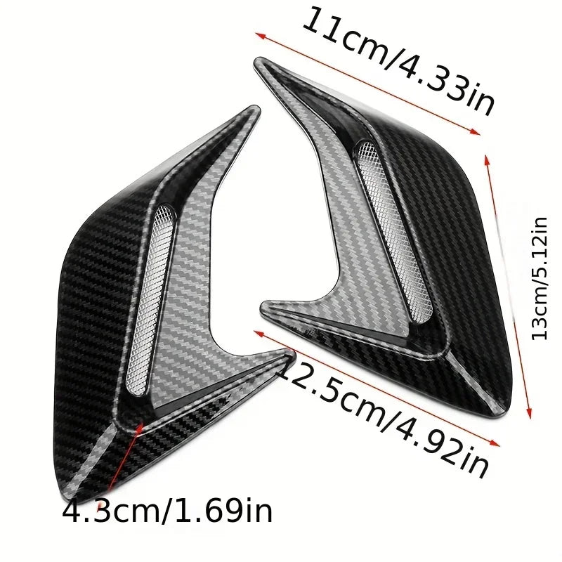 Carbon Fiber Universal Car Shark Gills Fender Side Air Flow 
