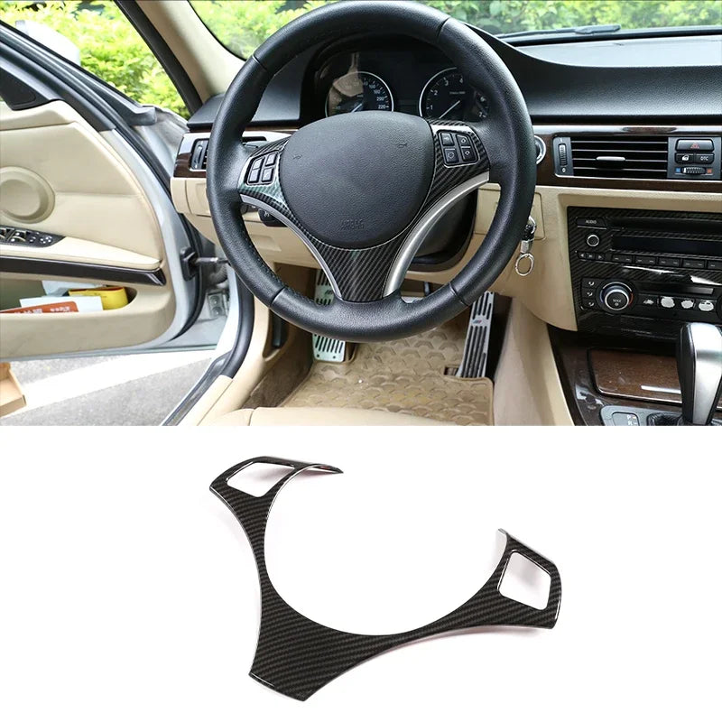 For BMW 3 Series E90 2005-2012 Car Carbon Fiber Interior Decoration Cover Stickers Dashboard Console Gear Shift Door Handle Trim