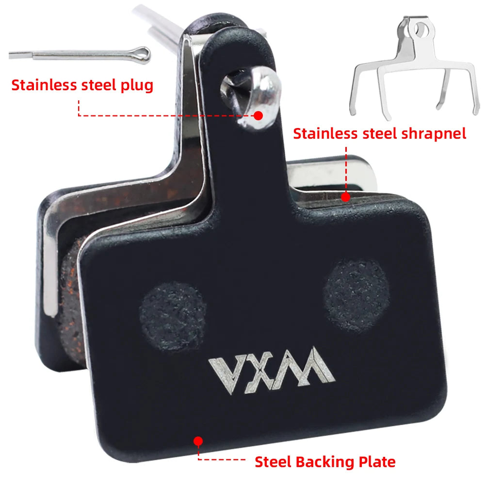 VXM Bicycle Hydraulic Disc Brake Pads MTB Bike Semi-Metal Ro