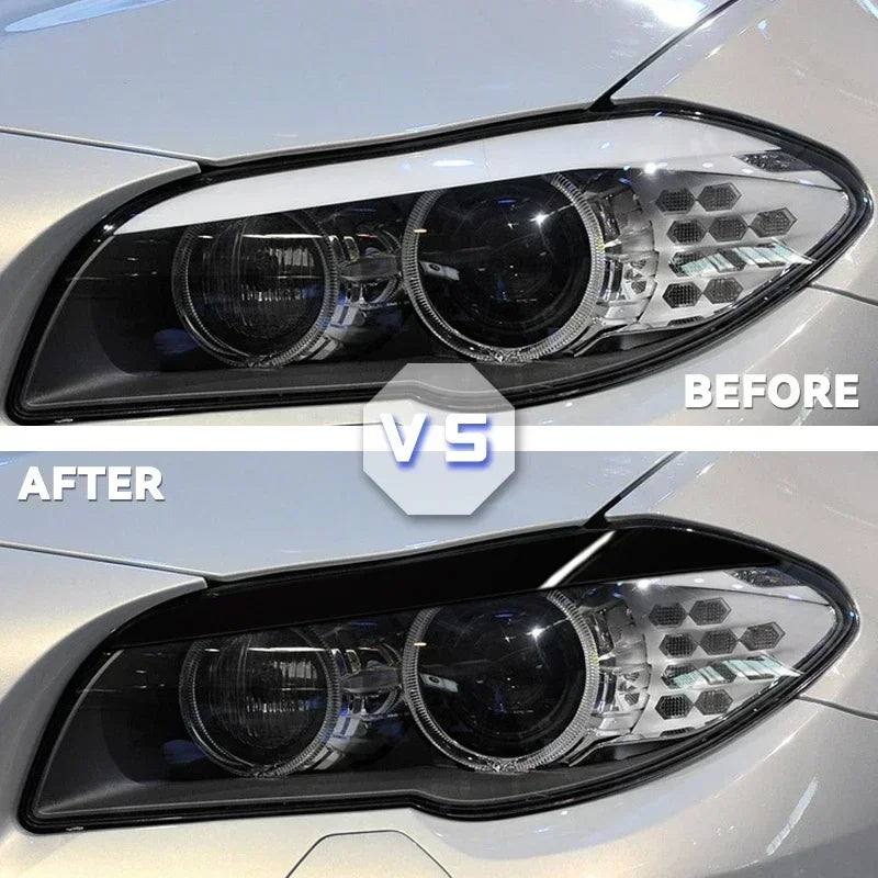 2Pcs Car Front Headlight Eyelids Eyebrow Cover Trim For BMW 