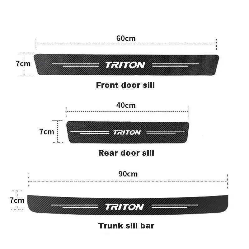 60X7CM Car Door Sill Side Anti Scratch Protector Strip Carbo