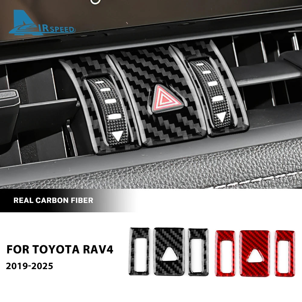 Real Soft Carbon Fiber Sticker For Toyota RAV4 XA50 2019 202