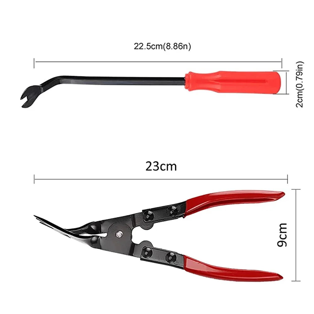 Car Trim Clip Removal Pliers Fastener Push Pin Pry Tool Auto Body Panel Door Dashboard Interior Repair Installation Tool Kit