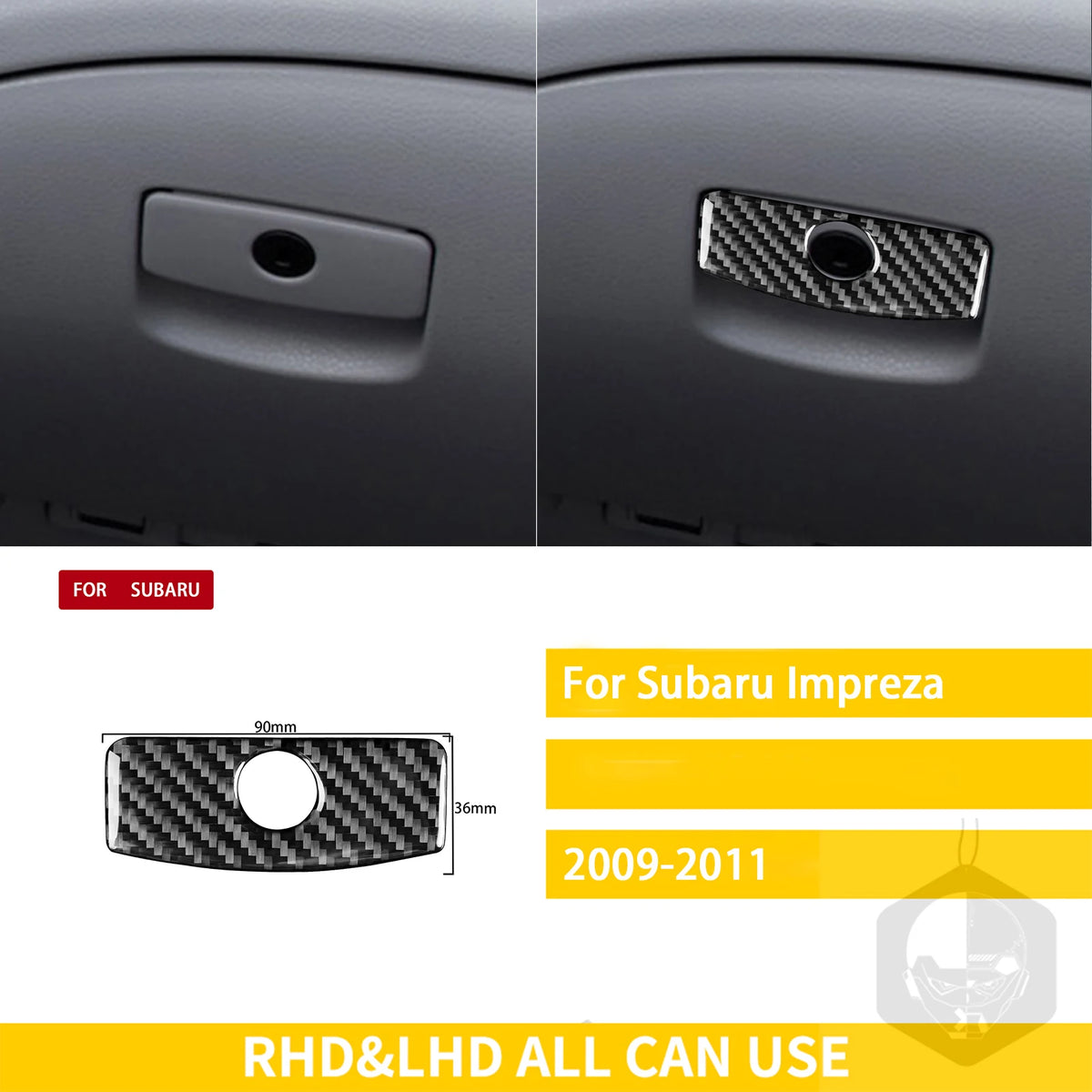 For Subaru Impreza 2009 2010 2011 Accessories Carbon Fiber Car Interior Gear Cuphold Panel CD Air Outlet Cover Trim Sticker